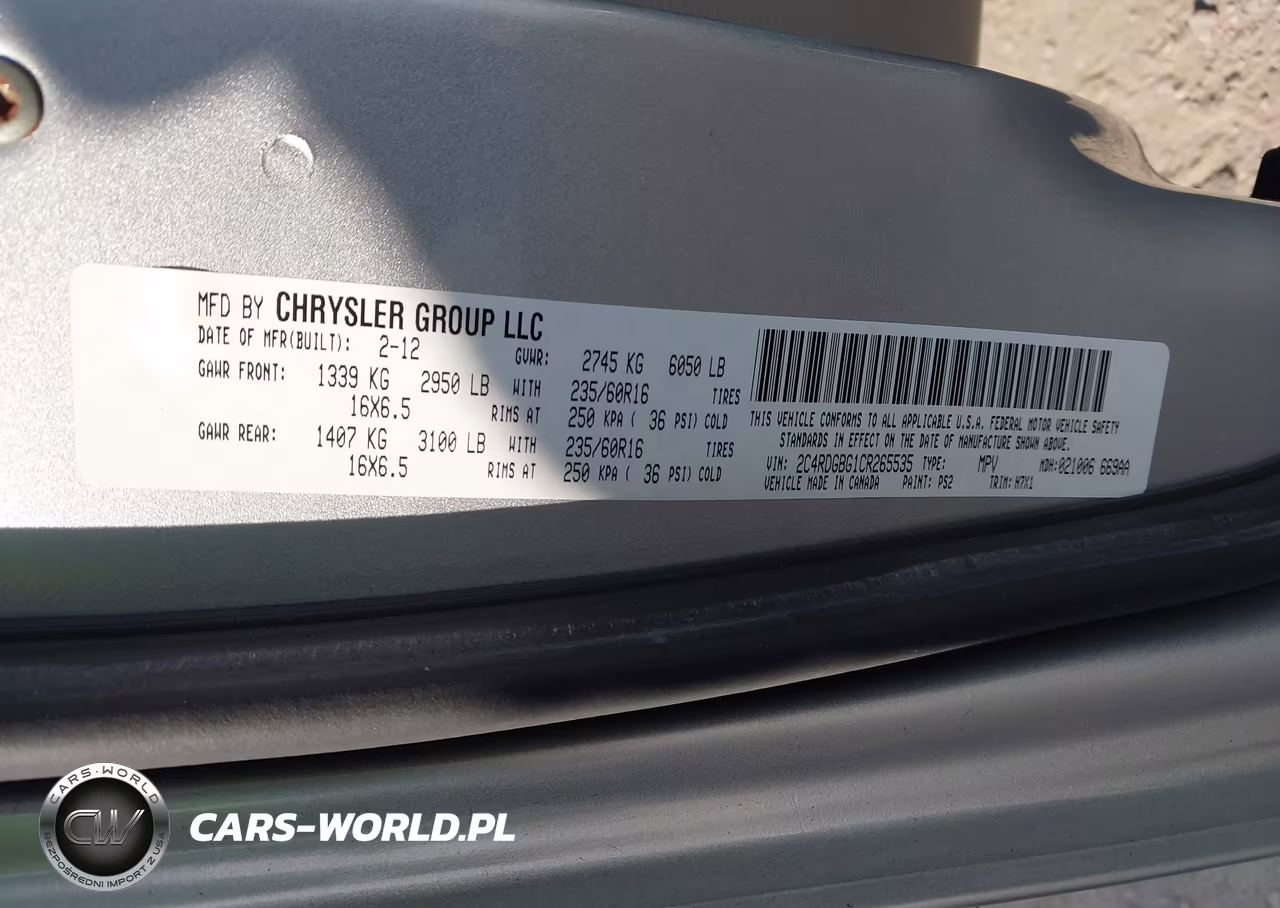 2012 Dodge Grand Caravan Se-Avp VIN:2C4RDGBG1CR265535 - 9