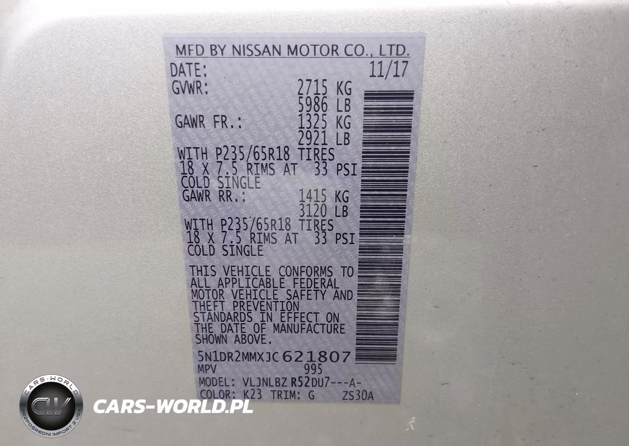 2018 Nissan Pathfinder S VIN:5N1DR2MMXJC621807 - 9