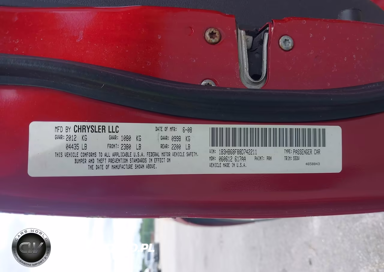 2008 Dodge Caliber Srt4 VIN:1B3HB68F88D742211 - 9