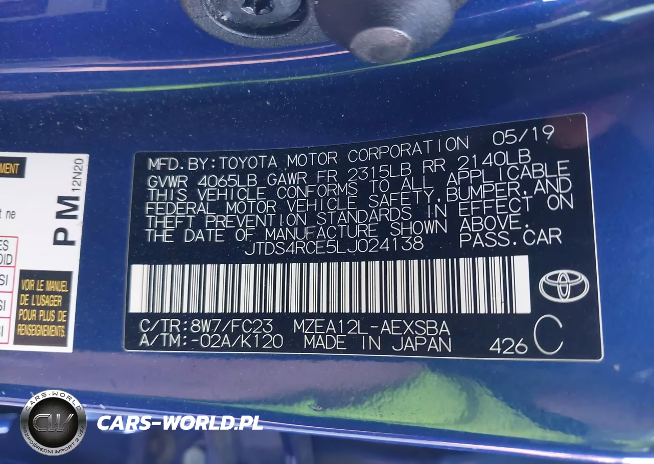 2020 Toyota Corolla Se VIN:JTDS4RCE5LJ024138 - 8