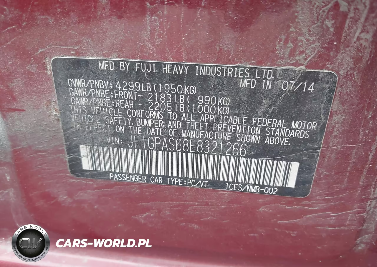 2014 Subaru Impreza 2.0I Sport Limited VIN:JF1GPAS68E8321266 - 9