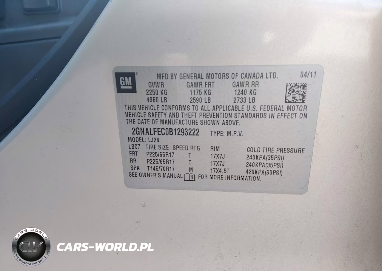 2011 Chevrolet Equinox Ltz VIN:2GNALFEC0B1293222 - 9