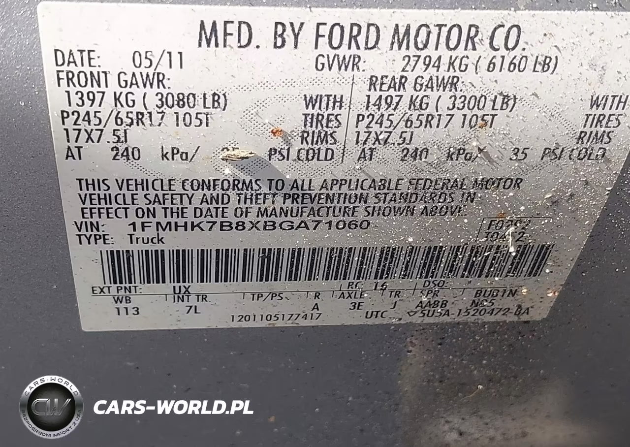 2011 Ford Explorer VIN:1FMHK7B8XBGA71060 - 9