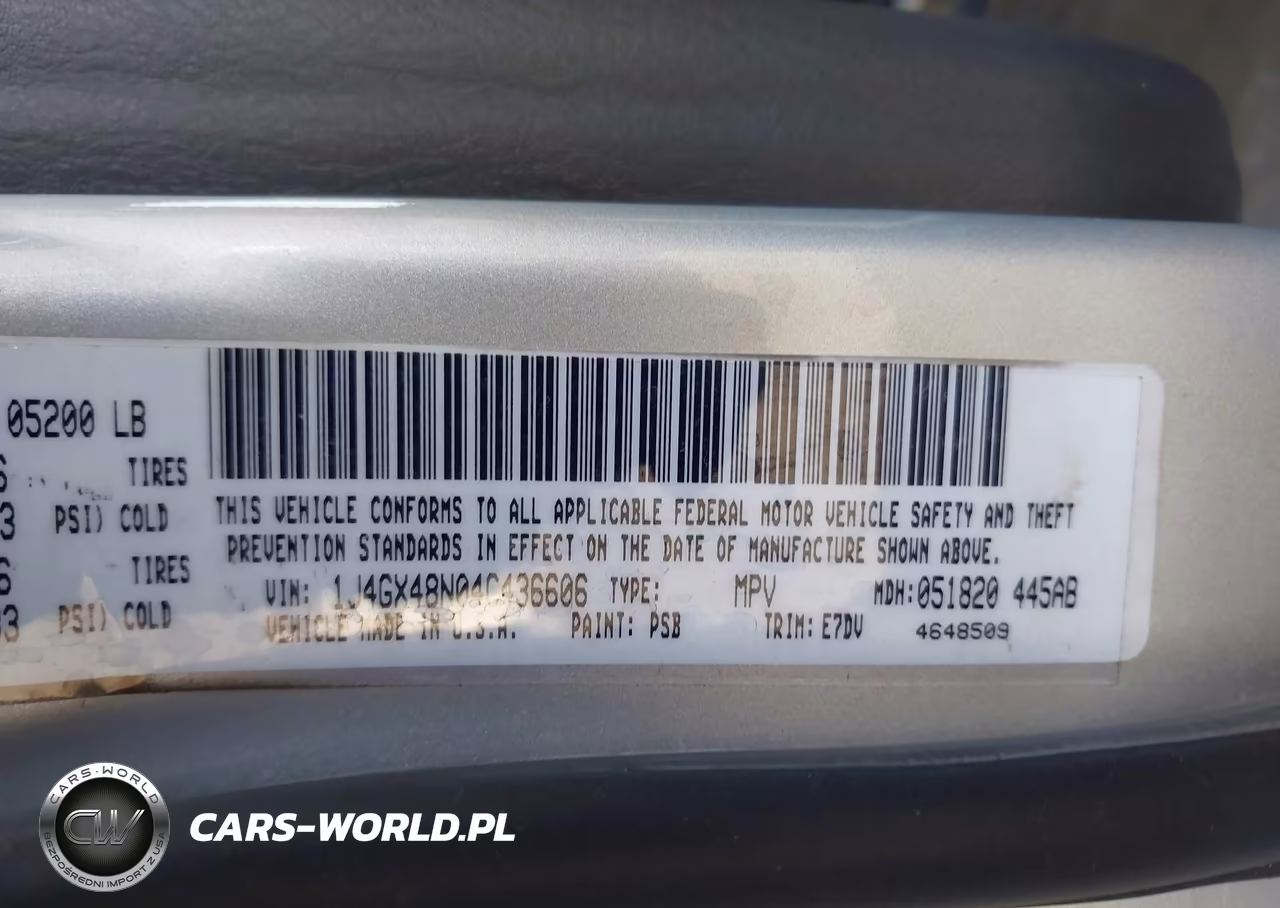 2004 Jeep Grand Cherokee Laredo VIN:1J4GX48N04C436606 - 9