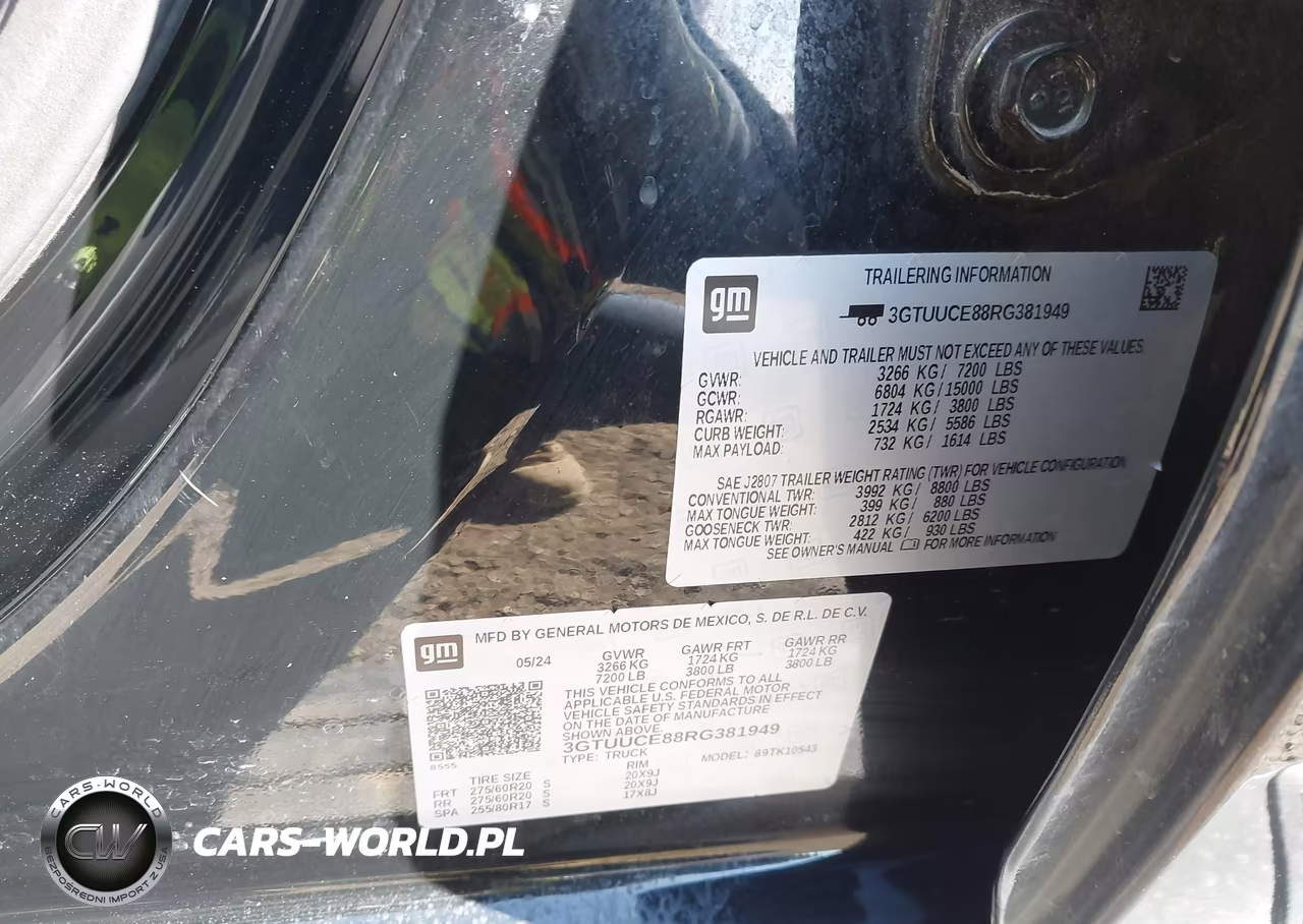2024 GMC Sierra 1500 4Wd Short Box Elevation With 3Sb VIN:3GTUUCE88RG381949 - 9