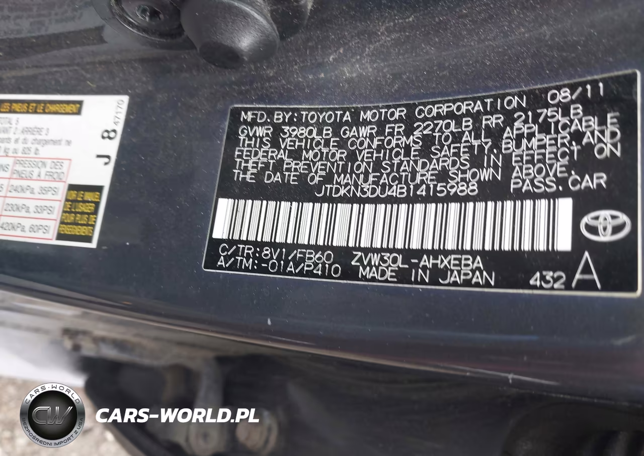 2011 Toyota Prius Three VIN:JTDKN3DU4B1415988 - 9