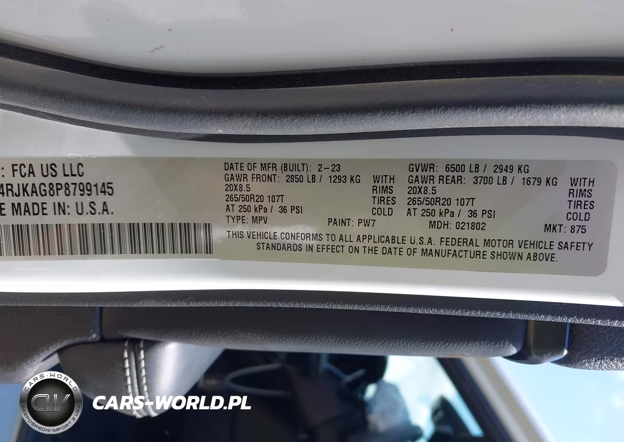 2023 Jeep Grand Cherokee L Altitude 4X4 VIN:1C4RJKAG8P8799145 - 9