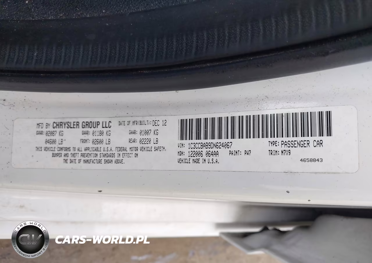 2013 Chrysler 200 Lx VIN:1C3CCBAB9DN624067 - 9