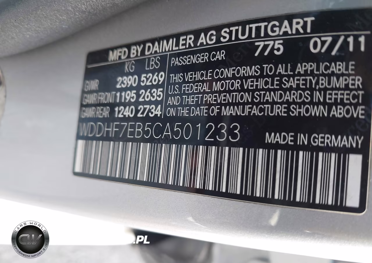 2012 Mercedes-Benz E 63 Amg VIN:WDDHF7EB5CA501233 - 9