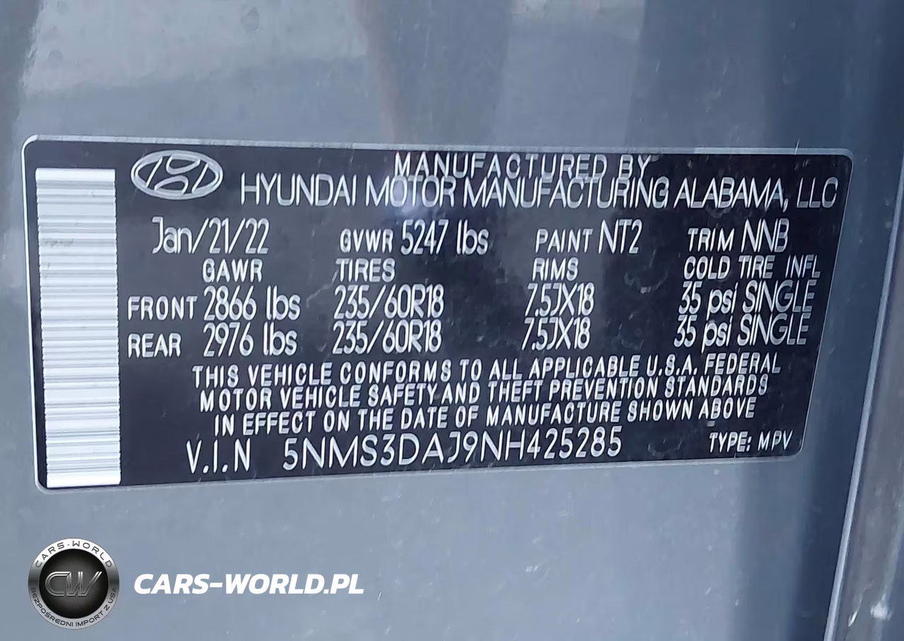 2022 Hyundai Santa Fe Sel VIN:5NMS3DAJ9NH425285 - 9