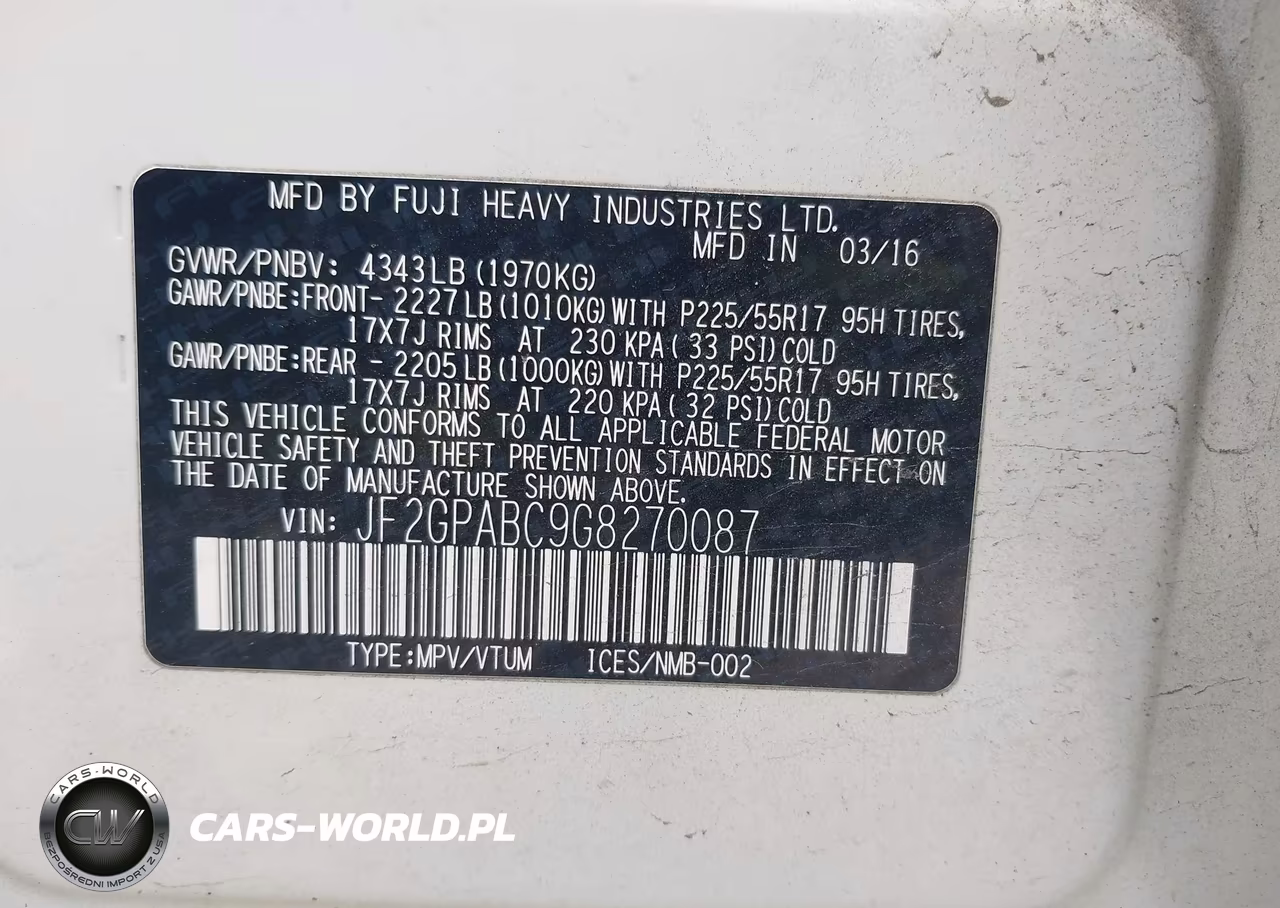 2016 Subaru Crosstrek 2.0I Premium VIN:JF2GPABC9G8270087 - 9