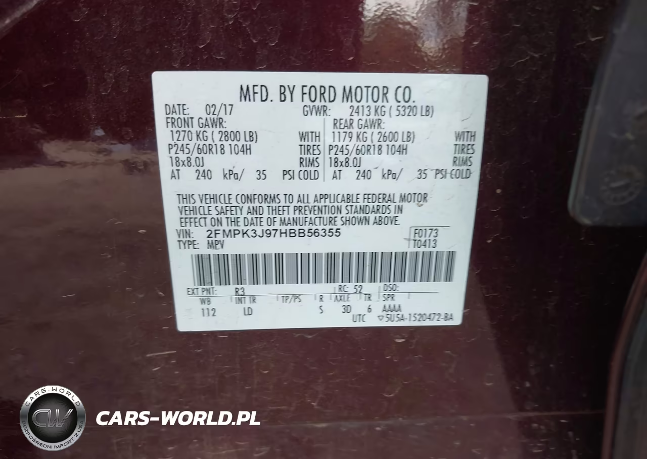 2017 Ford Edge Sel VIN:2FMPK3J97HBB56355 - 9