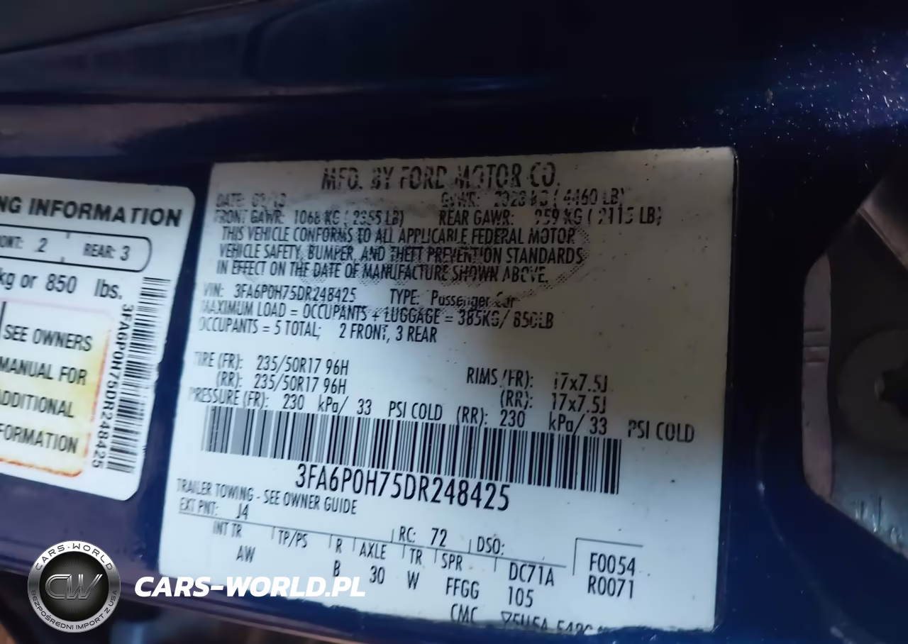 2013 Ford Fusion Se VIN:3FA6P0H75DR248425 - 9