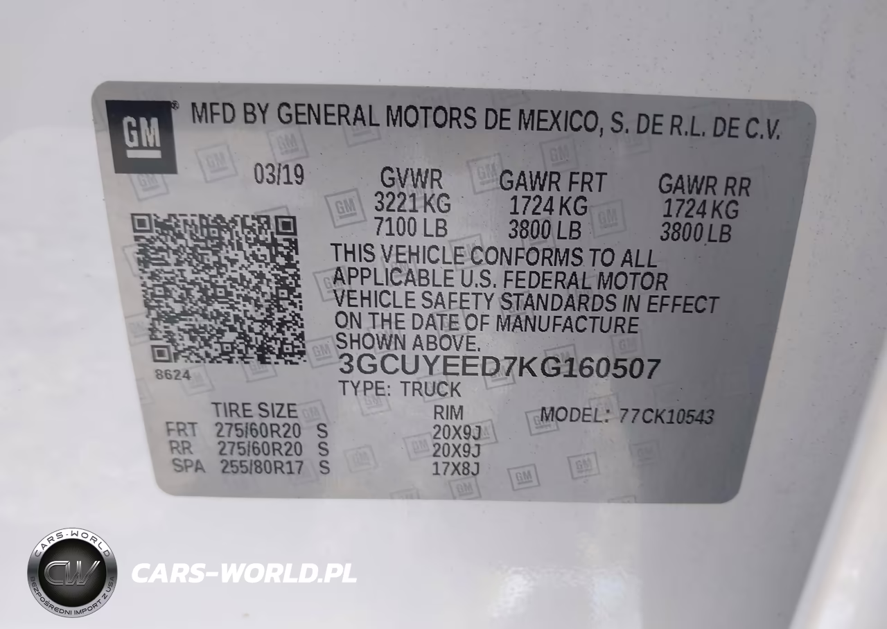2019 Chevrolet Silverado 1500 Rst VIN:3GCUYEED7KG160507 - 9