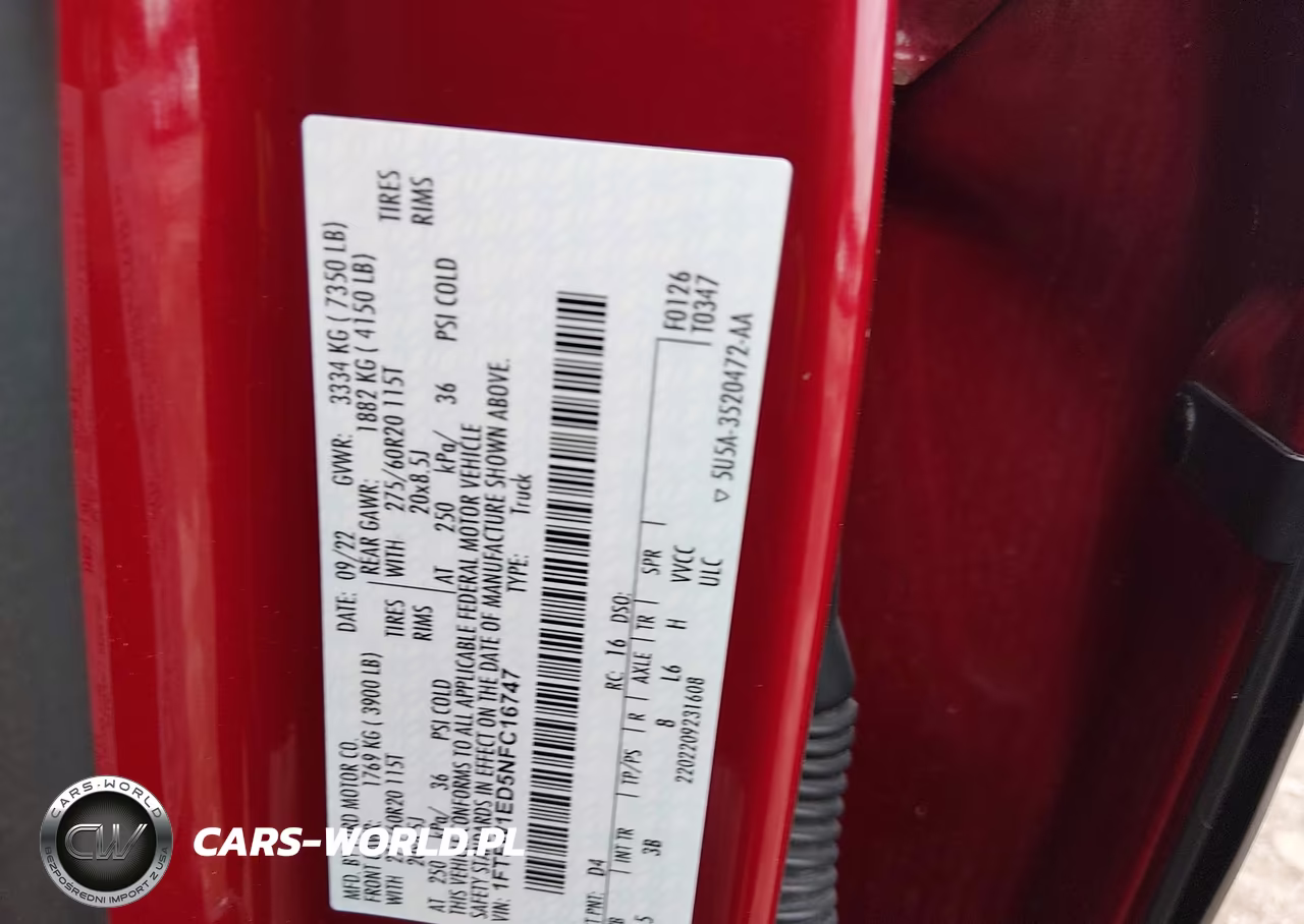 2022 Ford F-150 Platinum VIN:1FTFW1ED5NFC16747 - 9