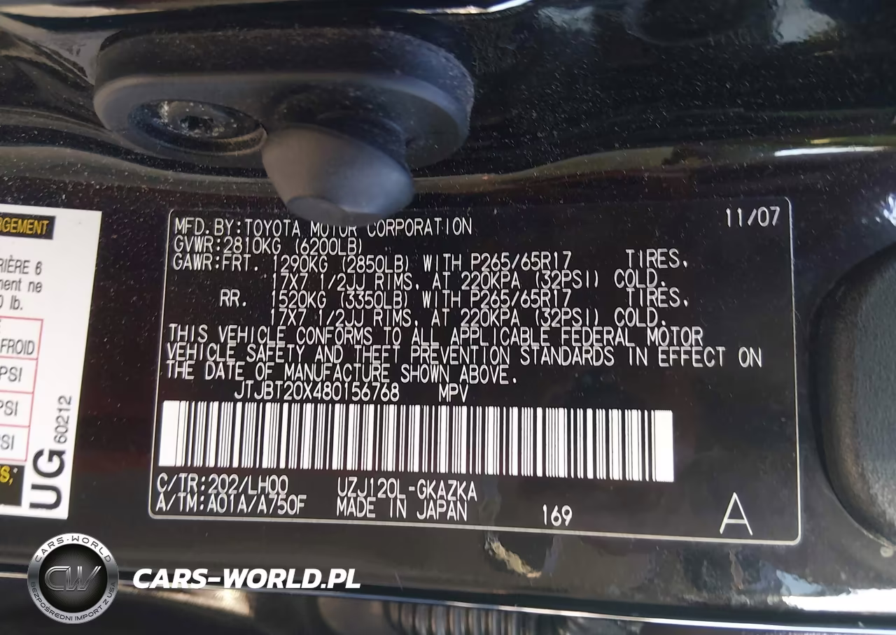 2008 Lexus Gx 470 VIN:JTJBT20X480156768 - 9