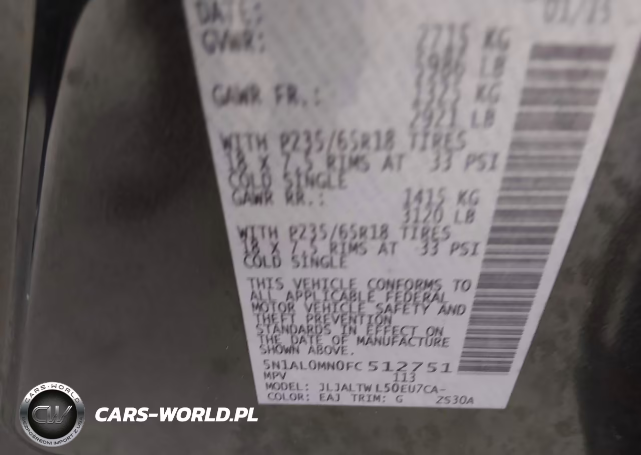 2015 Infiniti Qx60 VIN:5N1AL0MN0FC512751 - 9