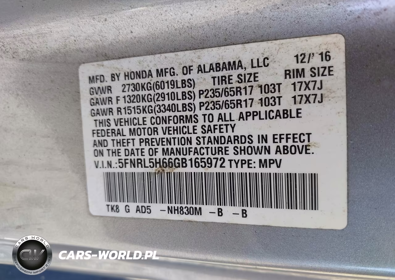 2016 Honda Odyssey Ex-L VIN:5FNRL5H66GB165972 - 9
