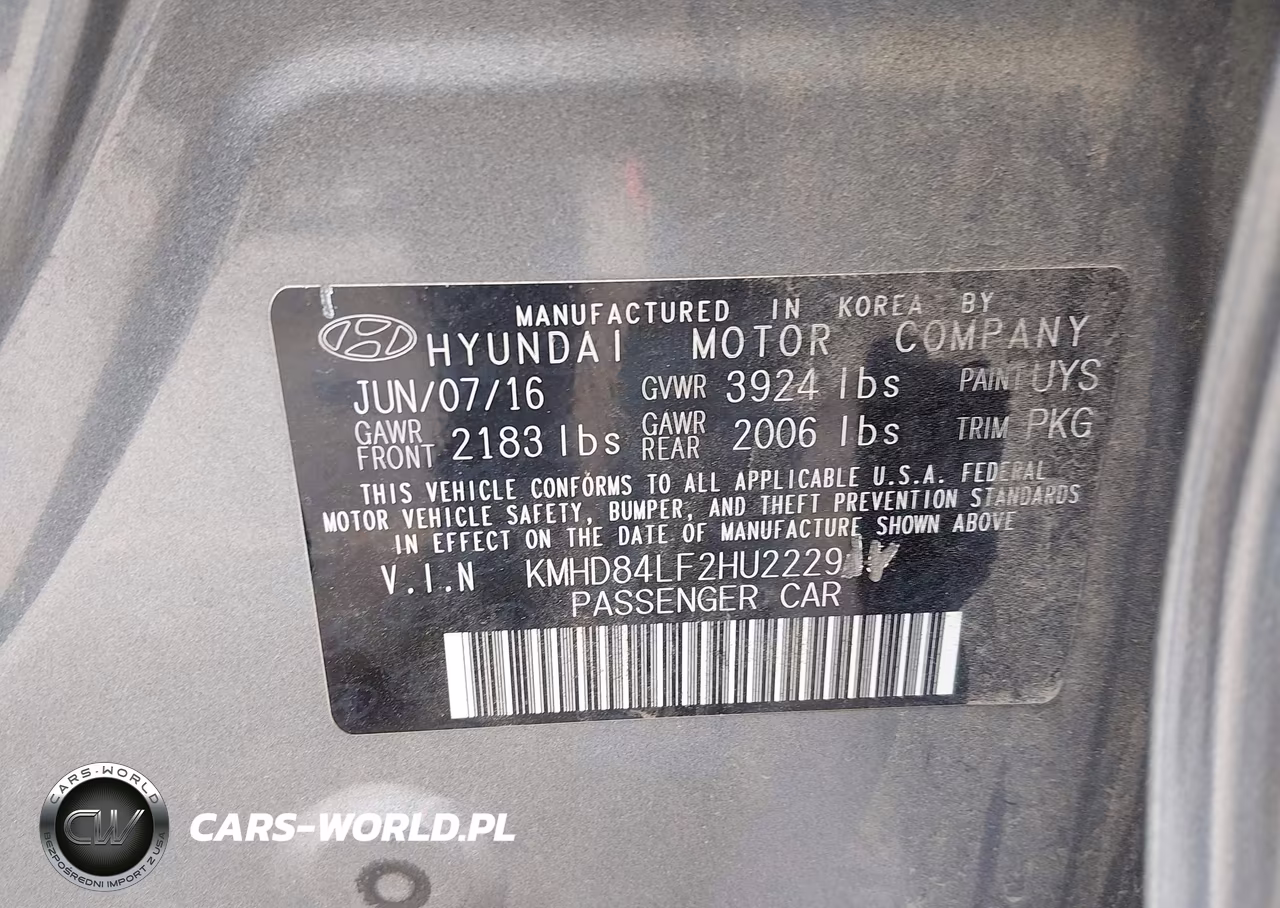 2017 Hyundai Elantra Se VIN:KMHD84LF2HU222945 - 9