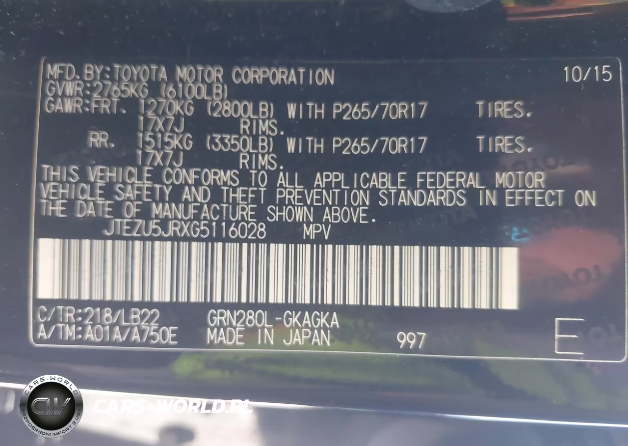 2016 Toyota 4Runner Sr5 Premium VIN:JTEZU5JRXG5116028 - 9
