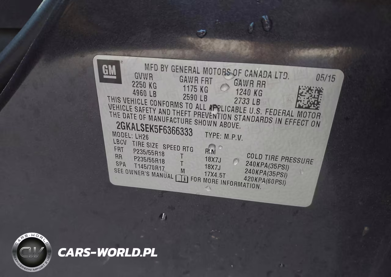 2015 GMC Terrain Slt-1 VIN:2GKALSEK5F6366333 - 9