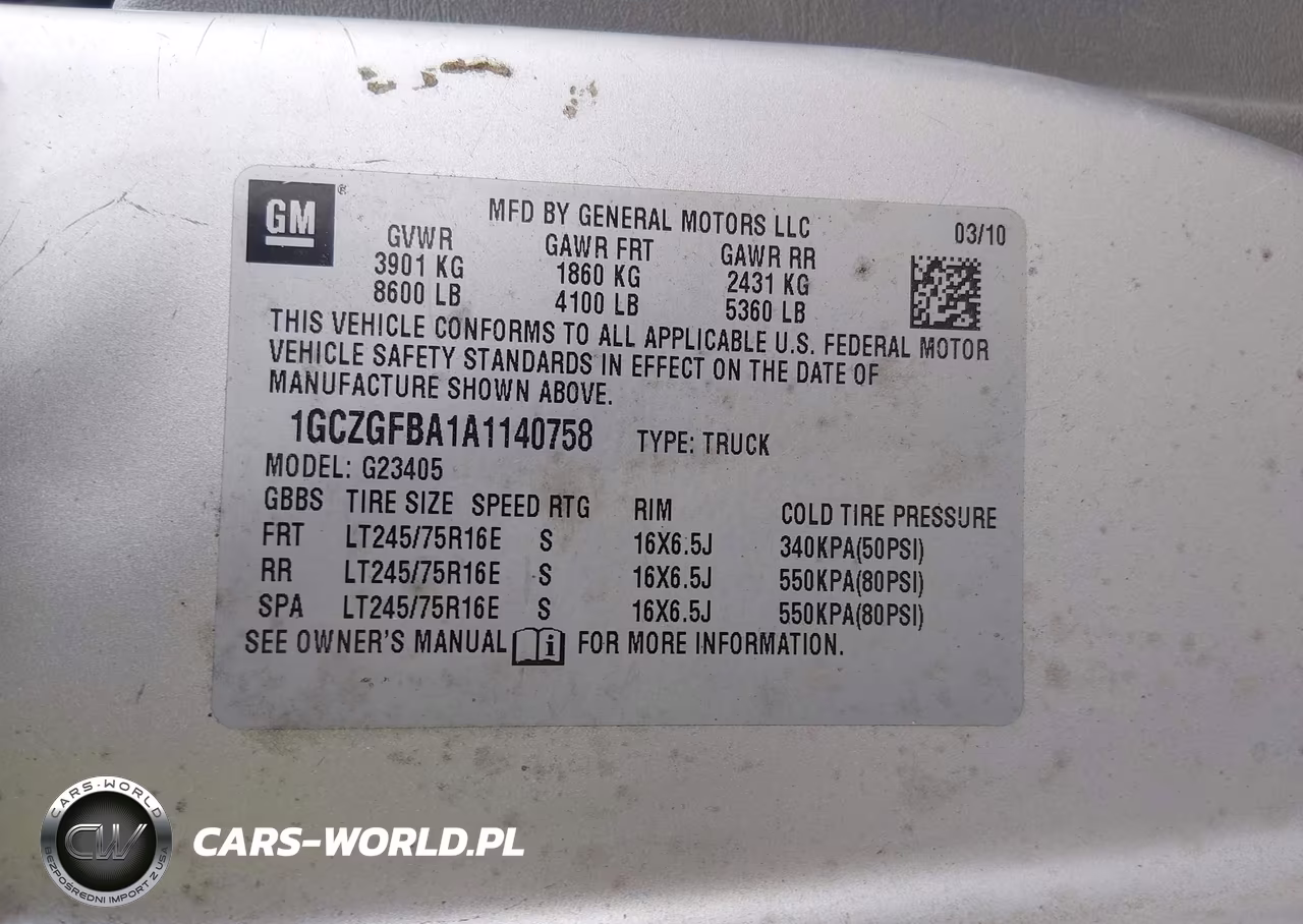2010 Chevrolet Express 2500 Work Van VIN:1GCZGFBA1A1140758 - 9