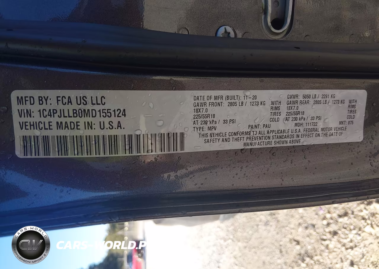 2021 Jeep Cherokee Altitude Fwd VIN:1C4PJLLB0MD155124 - 9