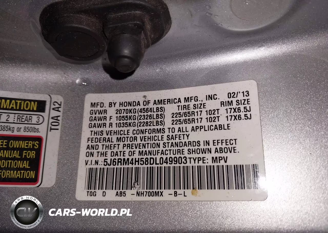 2013 Honda Cr-V Ex VIN:5J6RM4H58DL049903 - 9