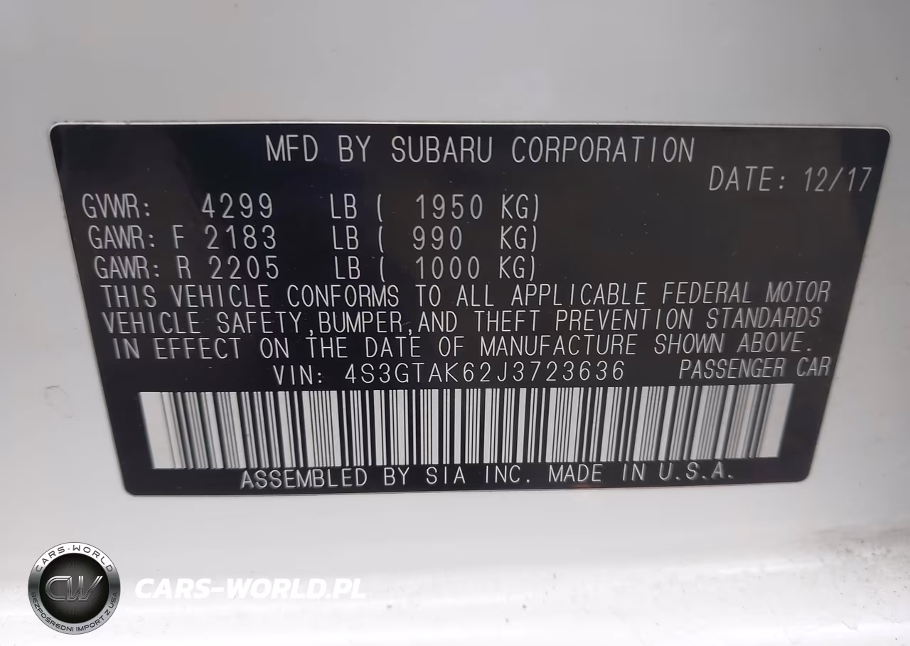 2018 Subaru Impreza 2.0I Sport VIN:4S3GTAK62J3723636 - 9