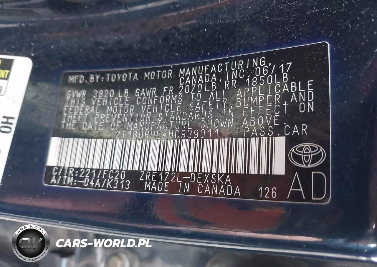 2017 Toyota Corolla Se VIN:2T1BURHE4HC939011 - 9