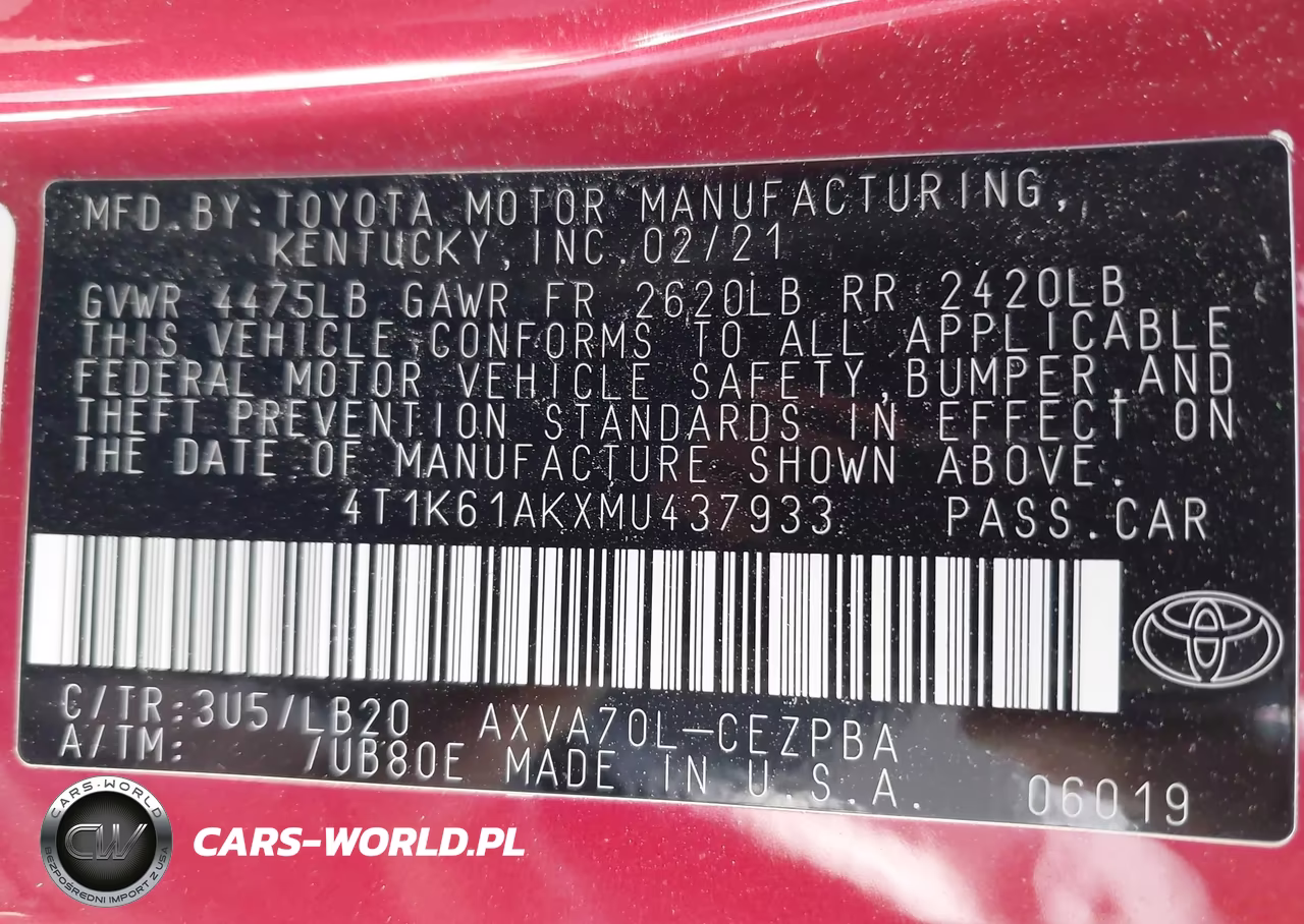 2021 Toyota Camry Xse VIN:4T1K61AKXMU437933 - 9
