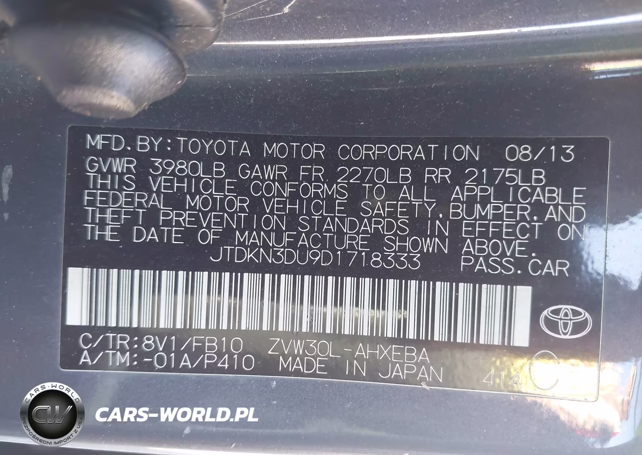 2013 Toyota Prius Three VIN:JTDKN3DU9D1718333 - 9
