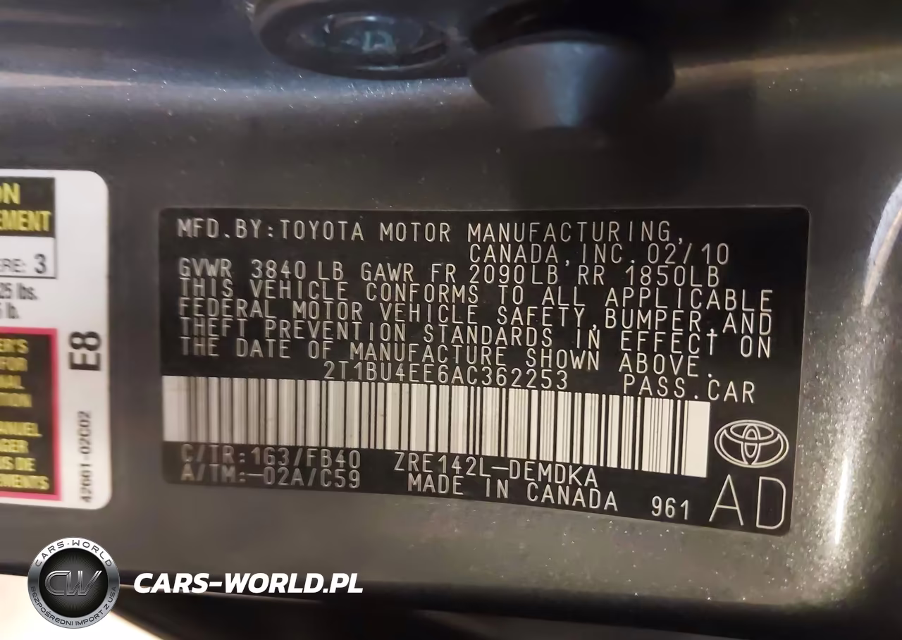 2010 Toyota Corolla VIN:2T1BU4EE6AC362253 - 9