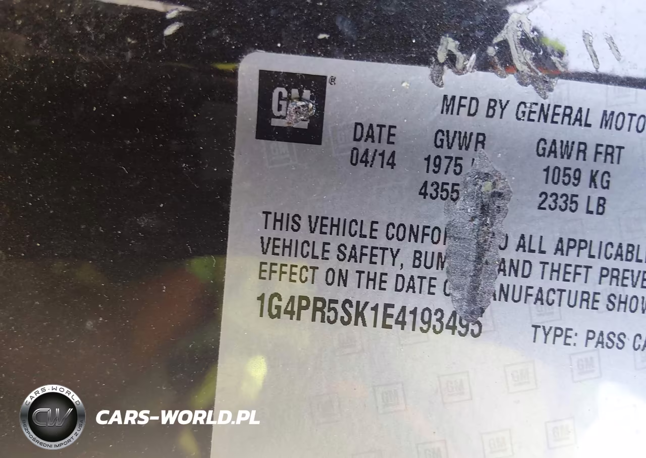 2014 Buick Verano Convenience Group VIN:1G4PR5SK1E4193495 - 9