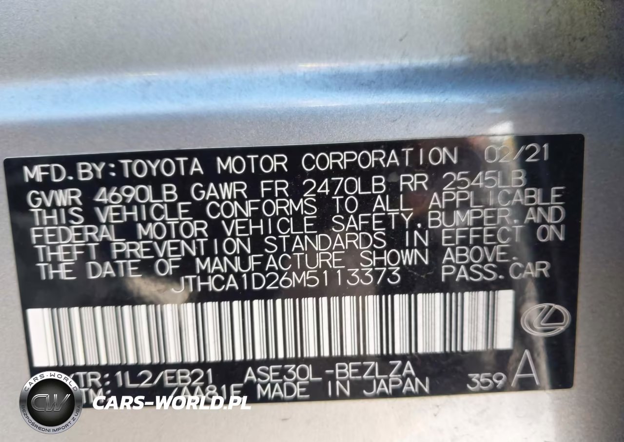 2021 Lexus Is 300 VIN:JTHCA1D26M5113373 - 9