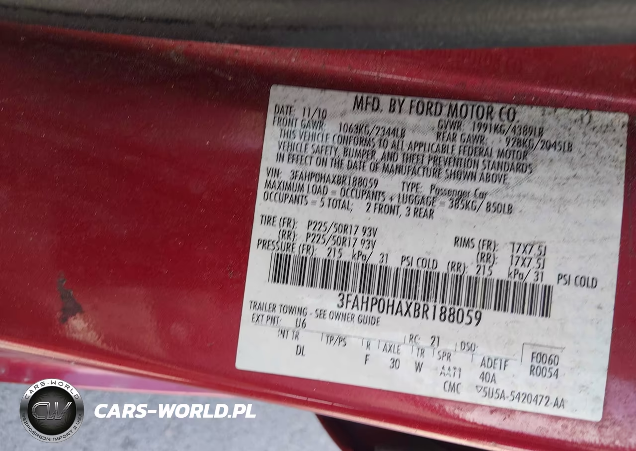 2011 Ford Fusion Se VIN:3FAHP0HAXBR188059 - 9