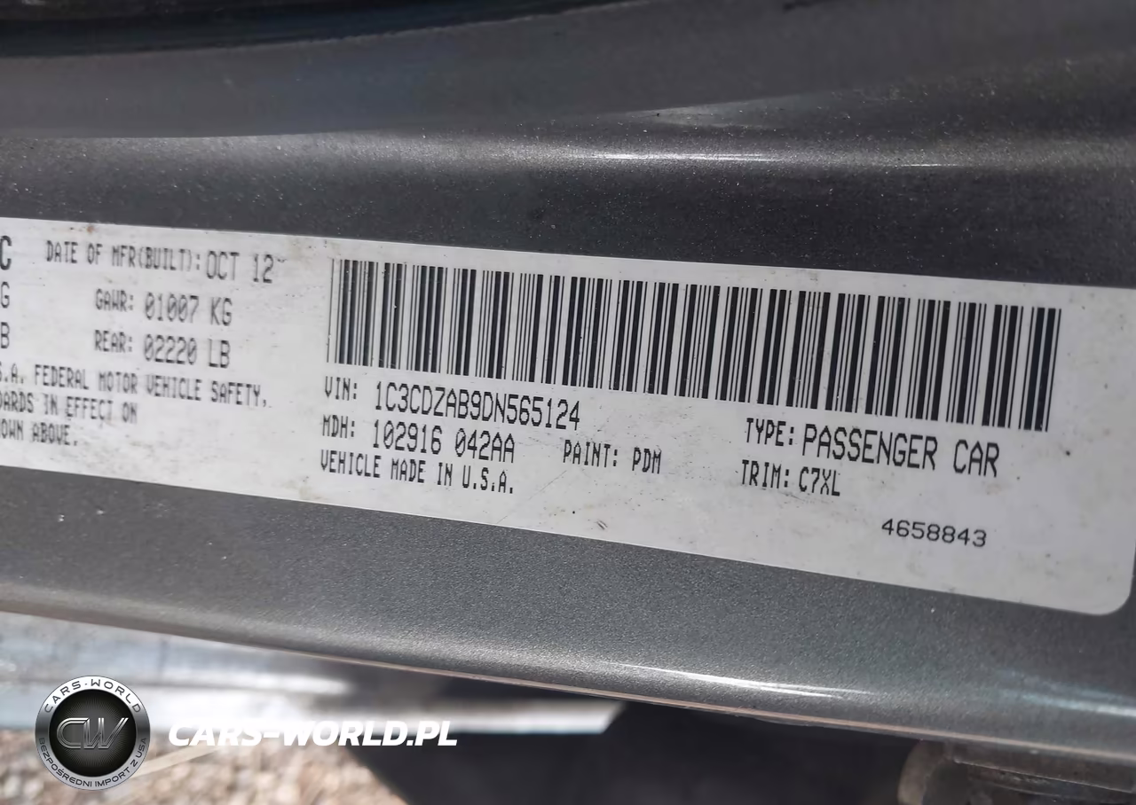 2013 Dodge Avenger Se VIN:1C3CDZAB9DN565124 - 9