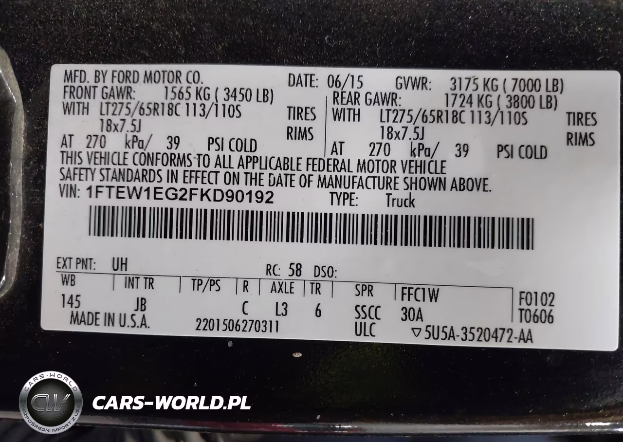 2015 Ford F-150 Xlt VIN:1FTEW1EG2FKD90192 - 9