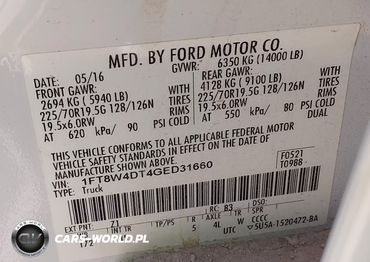 2016 Ford F-450 Xl VIN:1FT8W4DT4GED31660 - 9