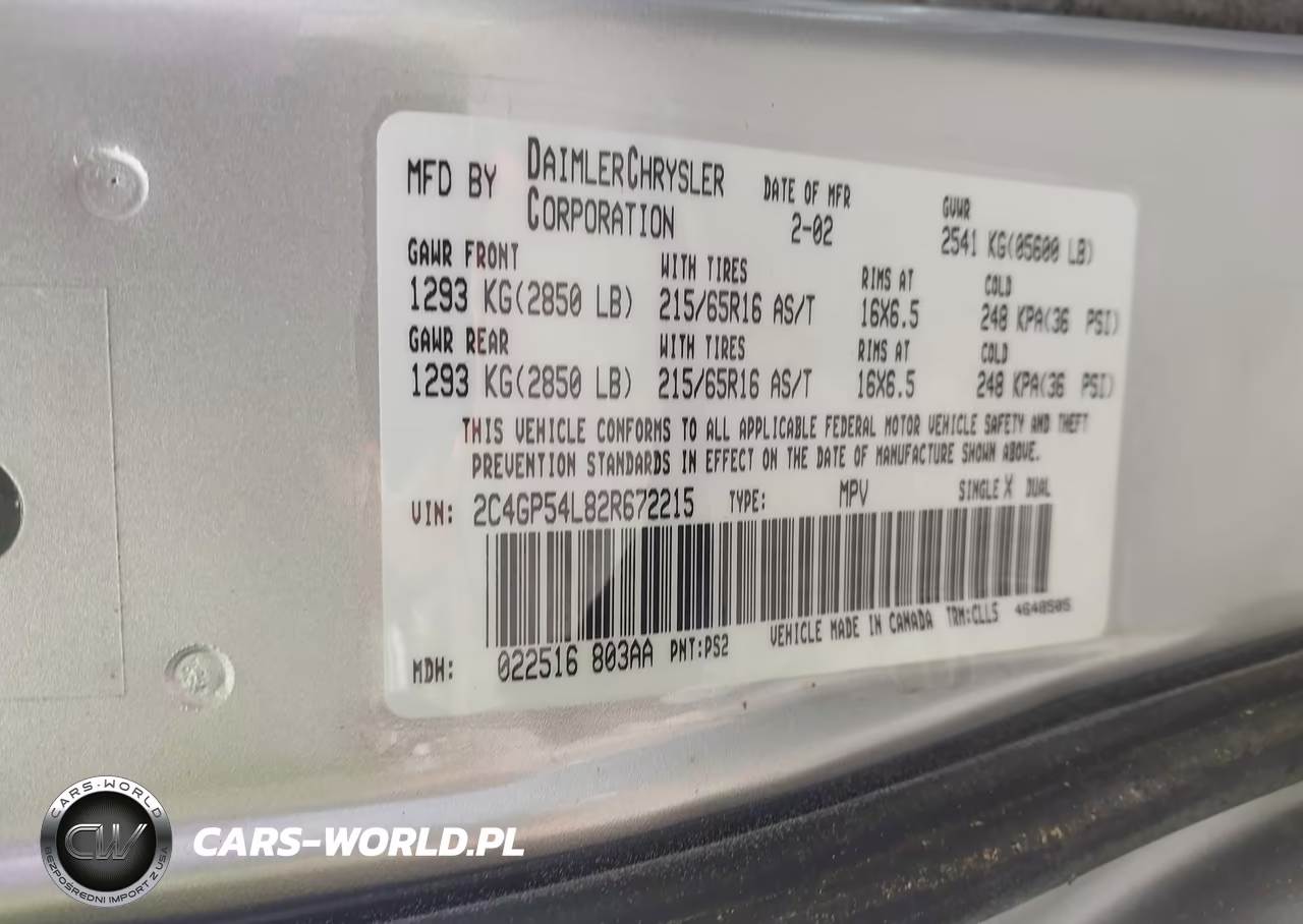 2002 Chrysler Town & Country Lxi VIN:2C4GP54L82R672215 - 9