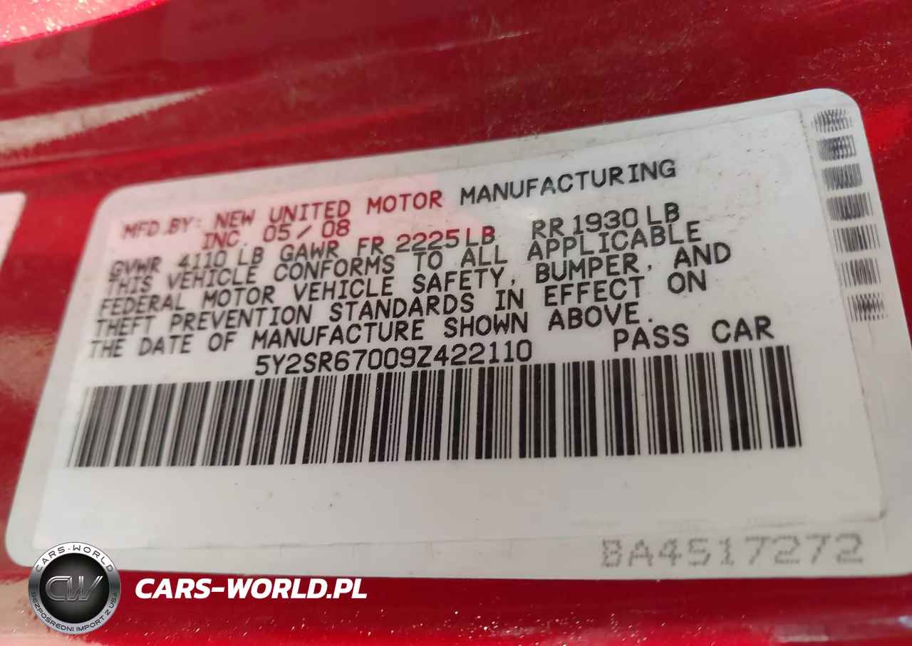 2009 Pontiac Vibe Gt VIN:5Y2SR67009Z422110 - 9
