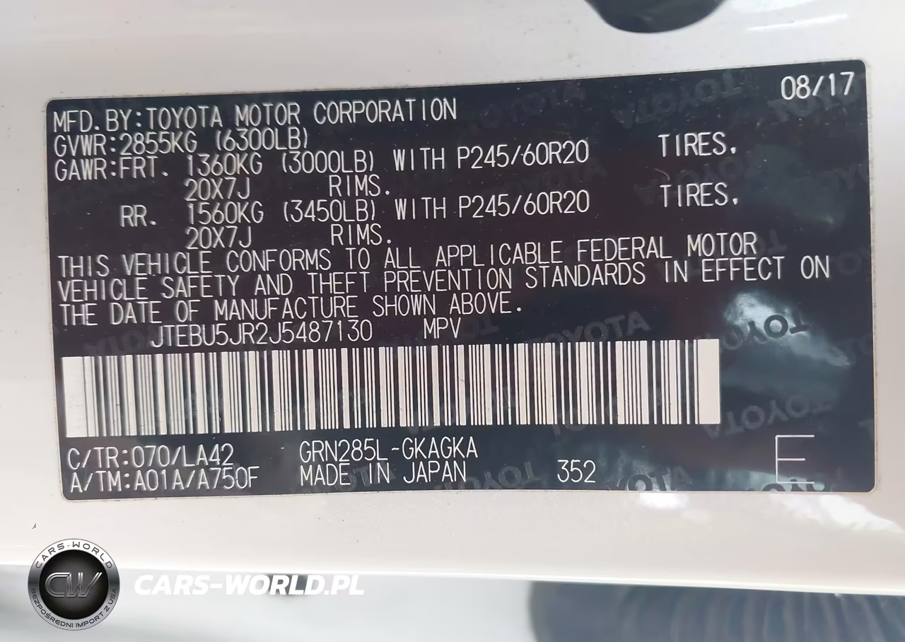2018 Toyota 4Runner Limited VIN:JTEBU5JR2J5487130 - 9