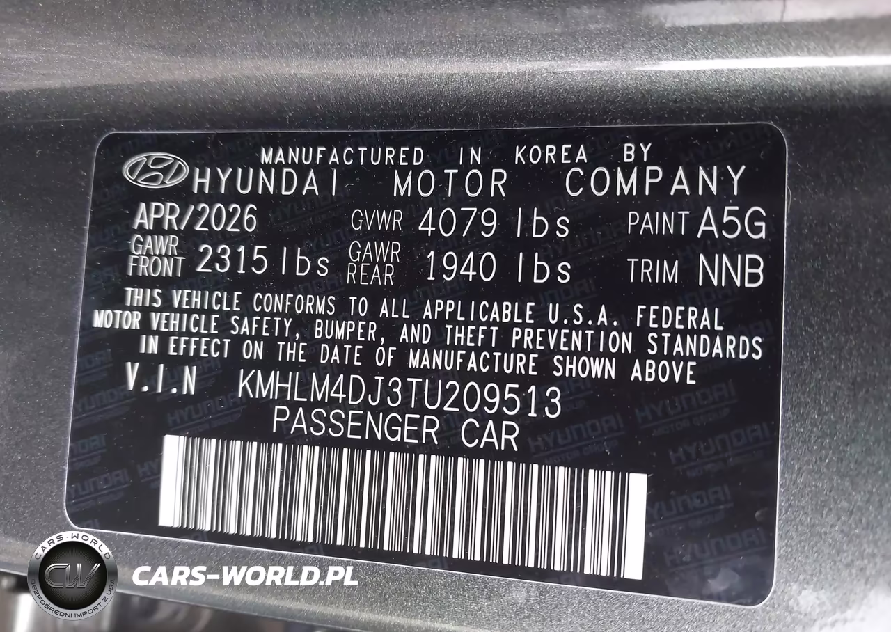 2026 Hyundai Elantra Hybrid Blue VIN:KMHLM4DJ3TU209513 - 9
