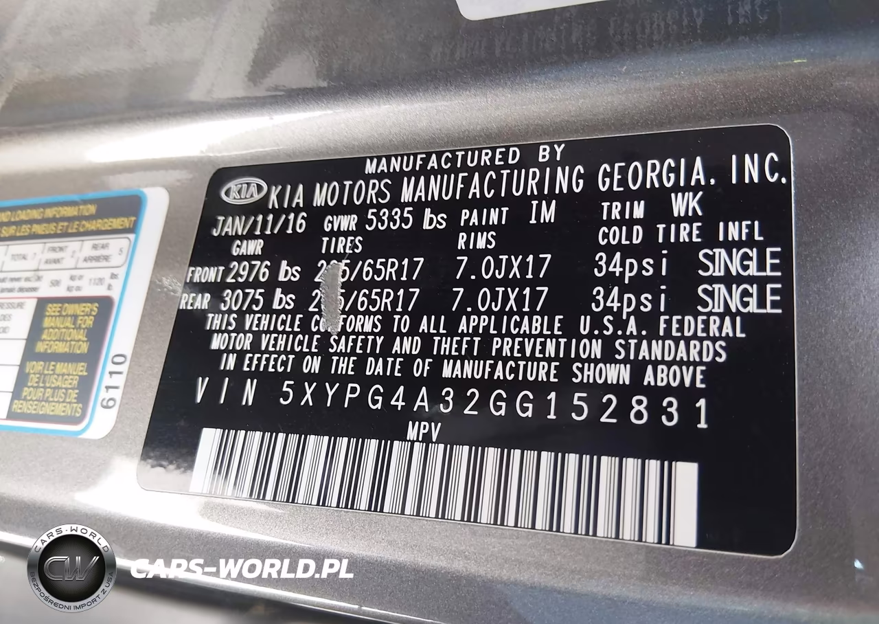 2016 Kia Sorento 2.4L Lx VIN:5XYPG4A32GG152831 - 9