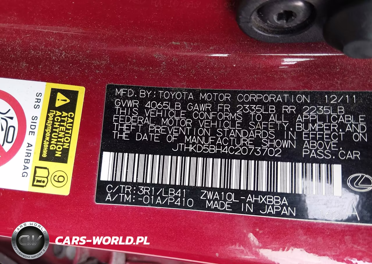 2012 Lexus Ct 200H Premium VIN:JTHKD5BH4C2073702 - 9
