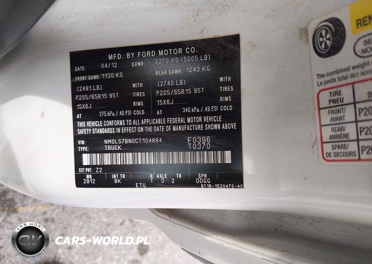 2012 Ford Transit Connect Xlt VIN:NM0LS7BN0CT104884 - 9