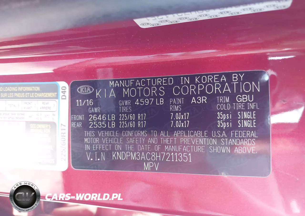 2017 Kia Sportage Lx VIN:KNDPM3AC8H7211351 - 9