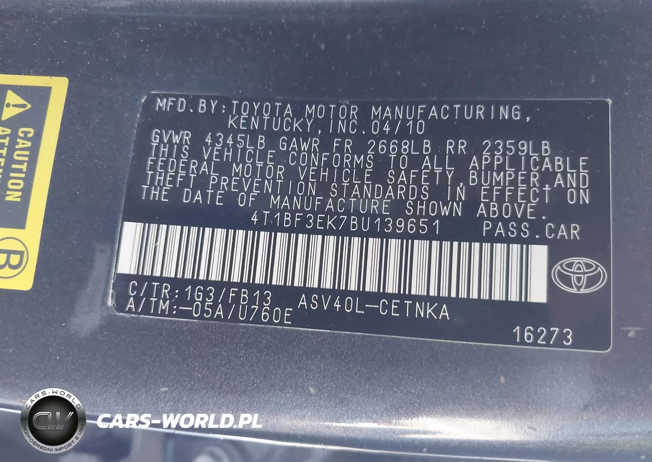 2011 Toyota Camry Le VIN:4T1BF3EK7BU139651 - 9