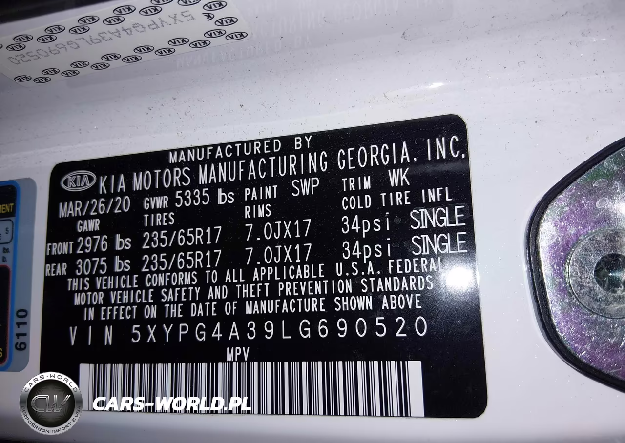 2020 Kia Sorento 2.4L Lx VIN:5XYPG4A39LG690520 - 9