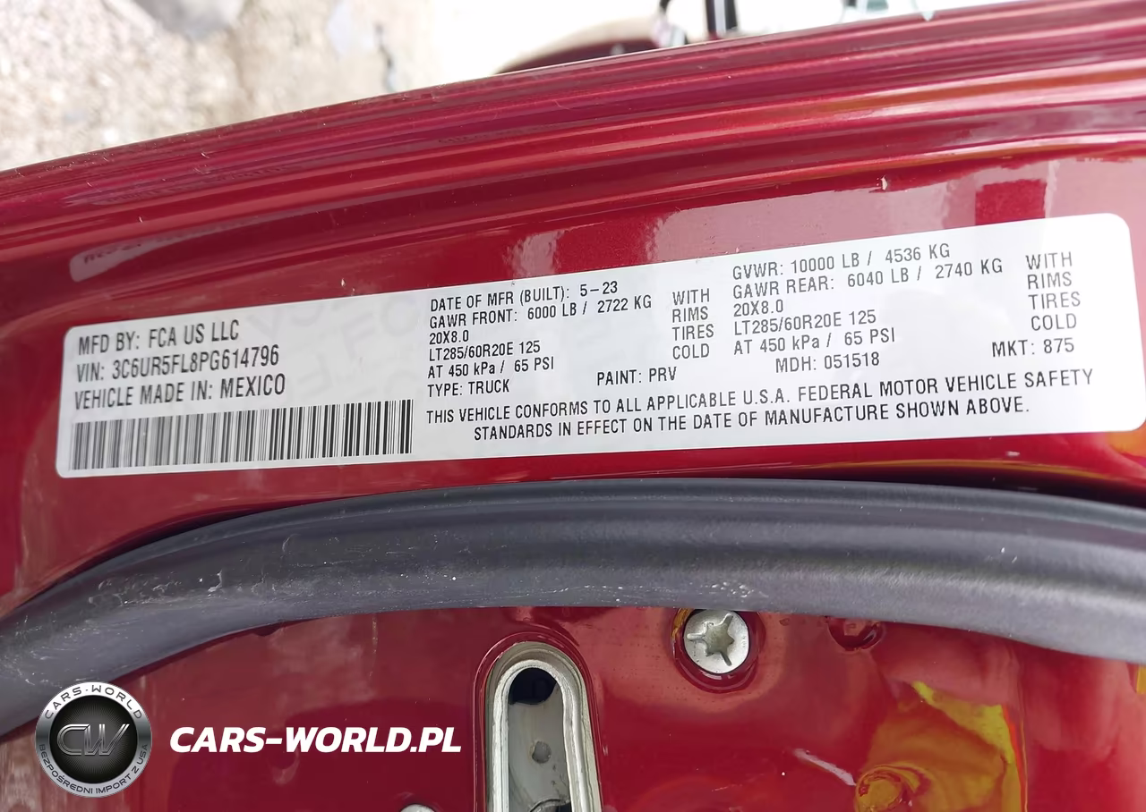 2023 Ram 2500 Laramie 4X4 6'4 Box VIN:3C6UR5FL8PG614796 - 9